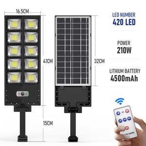 Lampadaires solaires 6500K crépuscule à l'aube capteur de mouvement à angle <span class=keywords><strong>240</strong></span> ° avec télécommande projecteurs étanches pour garage de cour - Product Image 3
