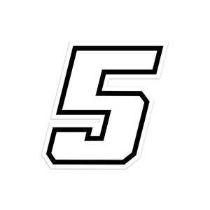 Numeri di gara Moto GP bianco 10X10 Cm-confezione da 5 strumenti di tornitura - Product Image 1