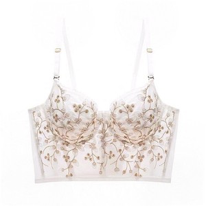 Camisole sexy en dentelle florale pour femme, respirante, tricotée, avec soutien-gorge intégré à armatures - Product Image 4