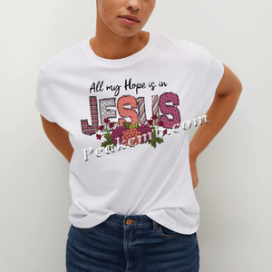 All My Hope Is in Jesus Prints Transfer Iron on Western Christian Design Prensa de calor Sunflower Hope Transfer Western Jesus DTF - Product Image 2