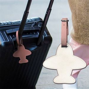 Personalized PU Leather Travel Luggage <b>Tag</b> Striped Portable Bag <b>Tag</b> Baggage Funny Travel Airplane <b>Name</b> <b>Tag</b> Suitcases Identifier - Product Image 2