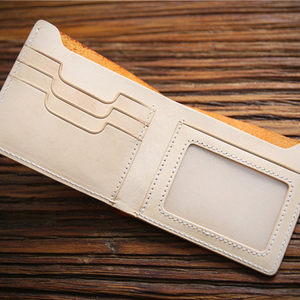 Luxuriöses Italienisches Herren-Portemonnaie aus Echtleder nach Maß, kurzer offener Verschluss, RFID-Funktion, pflanzlich gegerbtes Leder - Product Image 2