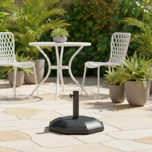 28kg Achteckiger Zement-Schirmständer mit Doppelgriffen für Outdoor-Sonnenschirme - Product Image 5