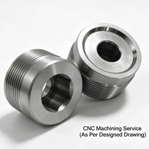 Custom Automatic Lathe CNC Machining Thread Inserts Stainless Steel <b>Wire</b> EDM Broaching Services Threaded Insert Flange Locating - Product Image 1