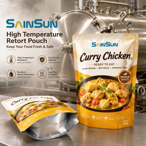 Bolsa Retortable Personalizada de Aluminio Laminado de Grado Alimenticio, de Larga Duración, Termosellable, para Salsas de Pollo y Alimentos Cocinados - Product Image 1