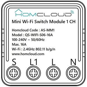 Homcloud โมดูลสวิตช์ Wi-Fi อัจฉริยะขนาดมินิ230V ควบคุมด้วยเสียงด้วยไฟฟ้าพลาสติกสากล - Product Image 5