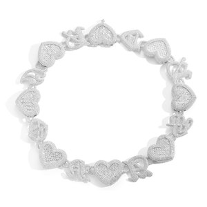 <span class=keywords><strong>Grande</strong></span> <span class=keywords><strong>collana</strong></span> Vintage Punk <span class=keywords><strong>con</strong></span> lettere a <span class=keywords><strong>cuore</strong></span> pesante in ottone fatto a mano <span class=keywords><strong>con</strong></span> intarsio in stile Hip-Hop <span class=keywords><strong>collana</strong></span> di catene di moda - Product Image 1