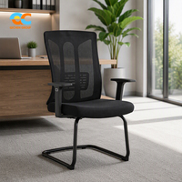 Chaise de bureau ergonomique en maille respirante à prix de gros avec base cantilever, support lombaire, mobilier durable pour l'étude et la formation