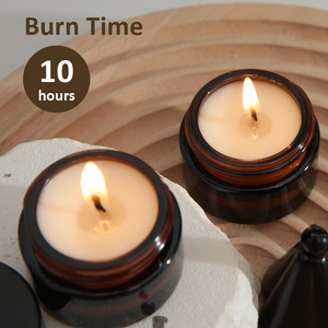 卸売プライベートラベル低Moq10時間燃焼時間ナチュラルココナッツワックストラベルミニティーライト香りキャンドルカスタムステッカー付き - Product Image 3