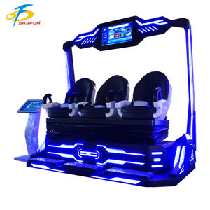 Горячая распродажа: 9D VR-кинотеатр-симулятор виртуальной реальности, многопользовательский, с подвижными элементами, 3 места, металлический, для использования в помещениях и на улице, торговых центрах, аэропортах - Product Image 3