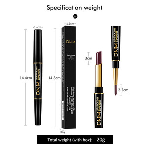 Rouge à lèvres mat double embout anti-transfert et crayon à lèvres longue tenue DNM, le favori exclusif de Star Zhu Zhu pour l'export. - Product Image 3