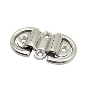 Anillos de Amarre Dobles en D de Acero Inoxidable con Acabado Espejo para Yates, Herrajes Marinos, Placas de Fijación, Material Plástico - Product Image 1