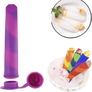 Custom <b>Reusable</b> Food Grade Silicone Ice Pop Mold Sustainable Ice Cream Maker - Product Image 5