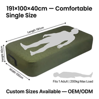 Matelas pneumatique personnalisable avec housse en tissu amovible et lavable et pompe intégrée, matelas pneumatique intérieur en PVC épais pour le camping et la maison