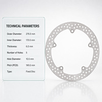 Disque de frein arrière de moto personnalisé en usine, 276 mm, perforé, pour Honda VFR 1200 X Crosstourer DCT 2012-2021, nouvelle offre