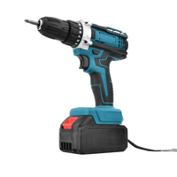 Moteur à balais de qualité industrielle, perceuse sans fil 21V à moteur sans balais, batterie lithium-ion, ensemble de perceuse à vitesse unique, mini construction OEM