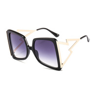 Gafas en línea, gafas de sol japonesas con tonos de luz azul para mujer, gafas de sol de gran tamaño de diseñador de piernas relámpago a la moda para mujer