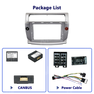 Marco de Radio para Automóvil Android Meihua de <span class=keywords><strong>9</strong></span> Pulgadas, Kit de Accesorios Interiores para CITROEN C-QUATRE C4 2008-2011, Plateado - Product Image 5
