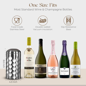 Özel Logo paslanmaz çelik şampanya şişesi soğutucu 25oz yalıtımlı şarap soğutucu düğün toptan promosyon için - Product Image 3