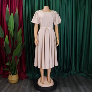 Ultimi Modelli di <span class=keywords><strong>Abiti</strong></span> Estivi <span class=keywords><strong>da</strong></span> Donna Eleganti, Formali, Casual, Traspiranti con Bottoni e Cristalli, Stile Africano - Product Image 5