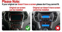 Autoradio 12,9 pouces pour Hyundai Santa Fe IX45 2015-2017 CarPlay Android Auto GPS Navi Lecteur multimédia DSP Stéréo BT WIFI Aux