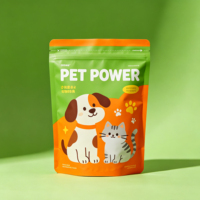 Sachet refermable personnalisé imprimé pour aliments pour animaux de compagnie, pochette à fermeture éclair en plastique pour croquettes pour chiens, emballage de fabricant en gros