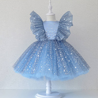 Robe de princesse d'été personnalisable en mousseline de soie avec perles et imprimé feuille d'or sans manches pour filles de 2 à 14 ans