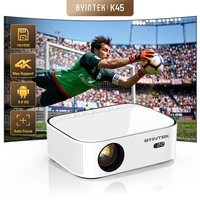 Liquidación de Fábrica, Proyector Inteligente BYINTEK K45, Resolución Nativa 1080P, 950 ANSI, Enfoque Eléctrico 2026, Cine en Casa con la Mejor Relación Calidad-Precio a $88