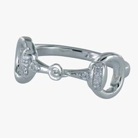 Bagues pour femmes en laiton plaqué argent avec zircone cubique, thème équestre, bijoux de mode, vente en gros