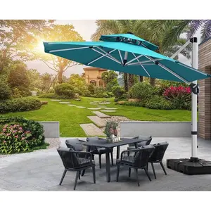 Vendita calda telaio in alluminio esterno parasole in legno Roman parasole per giardino