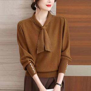 Casual Zijden Pullover-Shirts Voor Dames Gebreide Kleding Voor Meisjes In Het Herfstseizoen - Product Image 6