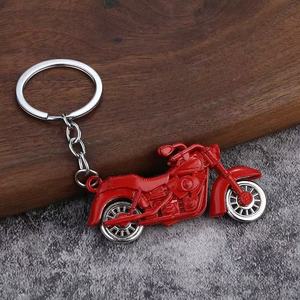 Grande portachiavi ruota moto girevole Vintage e alla moda colorato portachiavi bici portachiavi in metallo moschettone cartone animato e stile Vintage - Product Image 3