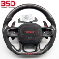 Volant de course personnalisé en cuir forgé et fibre de carbone pour Dodge 2018-2027 Ram TRX 1500/2500/3500/4500