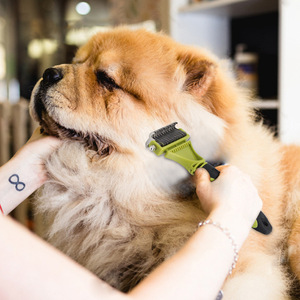 Manufacturer Wholesale <b>Pet</b> Deshedding <b>Brush</b> Custom Logo Hair Cutting Double Sided Dogs Grooming Tool Comb - Product Image 2