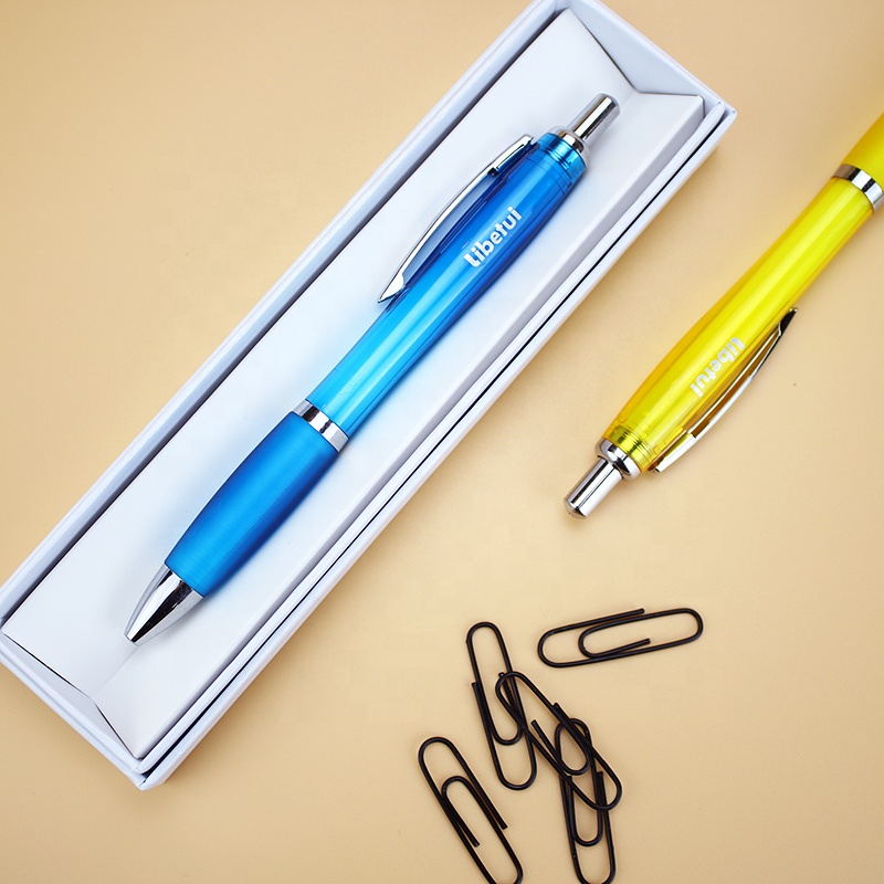 ボールペン多色プラスチックボールペンカスタムロゴ付き