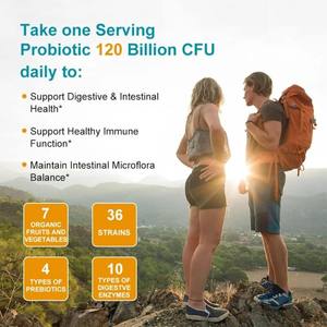 Probiotik OEM 120 Miliar CFU Kapsul Lunak 36 Spesies Prebiotik Suplemen Enzim Pencernaan Kesehatan Usus Terbaik untuk Dewasa - Product Image 6