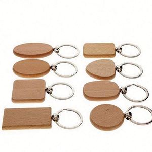 Sy69 Wholesale Custom Logo Custom Shape Plain Accessories Engraving Logo Wooden Keyring Surfboard Blank Wood Keychain - Product Image 4