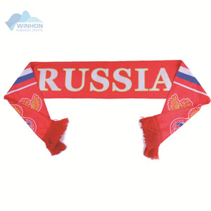 Vente en gros de drapeaux de pays nationaux Promotion drapeau de bonne qualité Satin polaire tricoté Sport équipe de Football Fans écharpe de Football - Product Image 1