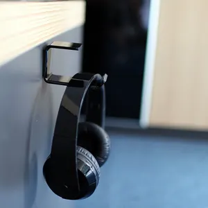 Crochet autocollant en acrylique pour casque audio, support à accrocher sur le mur ou sous le bureau