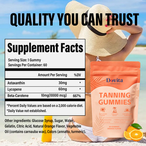Gummies autobronzantes au lycopène et à la vitamine E pour l'éclat de la peau adulte, supplément antioxydant, 60 unités - Product Image 2