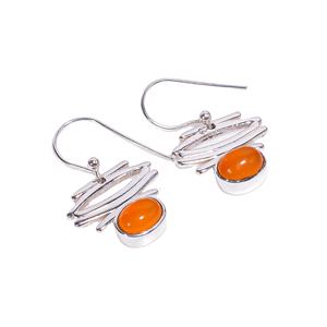 Pendientes de cornalina de Plata de Ley 925 indios hechos a mano, diseño moderno para mujeres y niñas para boda o regalo - Product Image 1