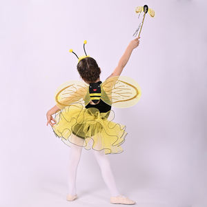 فستان Tutu قصير الأكمام بتصميم نحلة صغيرة للبنات من Anna Shi للحفلات، ملابس رقص جميلة وأزياء أداء - Product Image 3