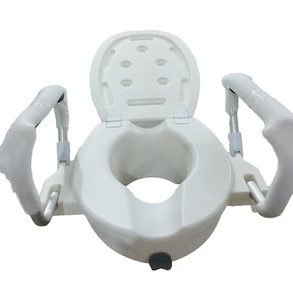 Sedile del water rialzato con supporto per la toilette per anziani e disabili - Product Image 3