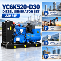 Groupe électrogène diesel de type ouvert Yuchai YC6MJ520-D30 320 kW 400 kVA 50 Hz 1500 tr/min triphasé pour l'alimentation électrique industrielle des usines