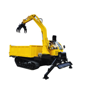 Camión Volquete Oruga Versátil para Manipulación de Madera con Brazo Excavador y Garra para Troncos, Componentes Clave de Motor y Caja de Cambios Rentables - Product Image 1
