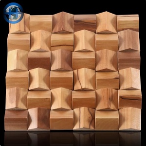 Panneaux muraux en bois 3D ignifuges, acoustiques, à texture bois, pour la décoration intérieure des bibliothèques publiques, des écoles et des auditoriums. - Product Image 5