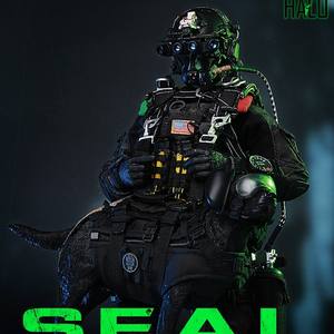 Figura de Acción Personalizada a Escala 1/6 del Capitán SEALTEAM K9 Night Jump Soldier M013, Nuevo Juguete Militar de Plástico para Regalo - Product Image 3