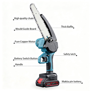 Mini tronçonneuse sans fil 21V pour bricolage et jardinage, pour la coupe du bois, personnalisable OEM, alimentée par batterie - Product Image 3