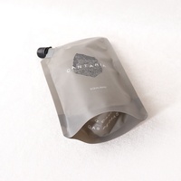 Logo personnalisé imprimé 100ml 500ml noir mat recharge pochette à bec jus de raisin huile d'olive solide bébé purée pâte pochette avec bec