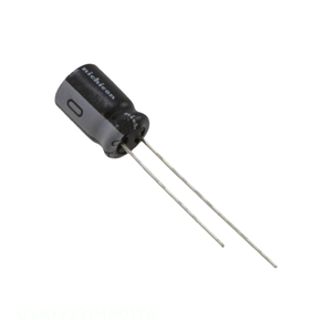 Condensateur à traversée de canal, 220 µF, en aluminium, 220UF, 20%, 35V, RADIAL TH UVK1V221MPD1TA - Product Image 1